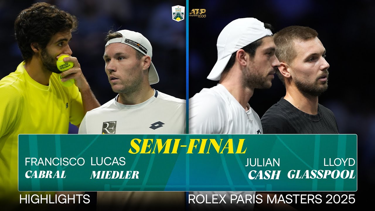 Лучшие моменты полуфинала Кабрал/Милер против Кэша/Глэспула | Rolex Paris Masters