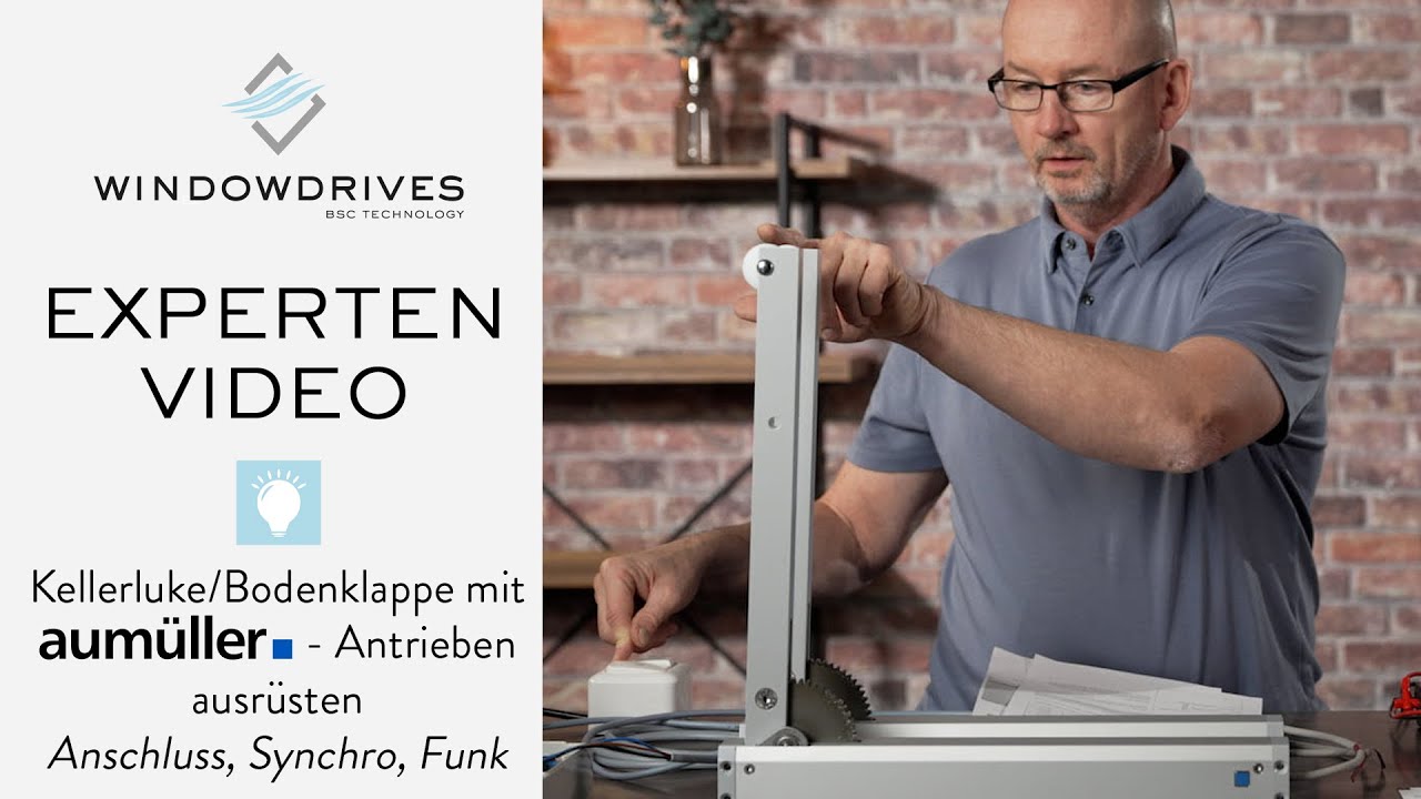 Kellerluke/Bodenklappe mit FTA-Klapparmantrieben von Aumüller öffnen und schließen