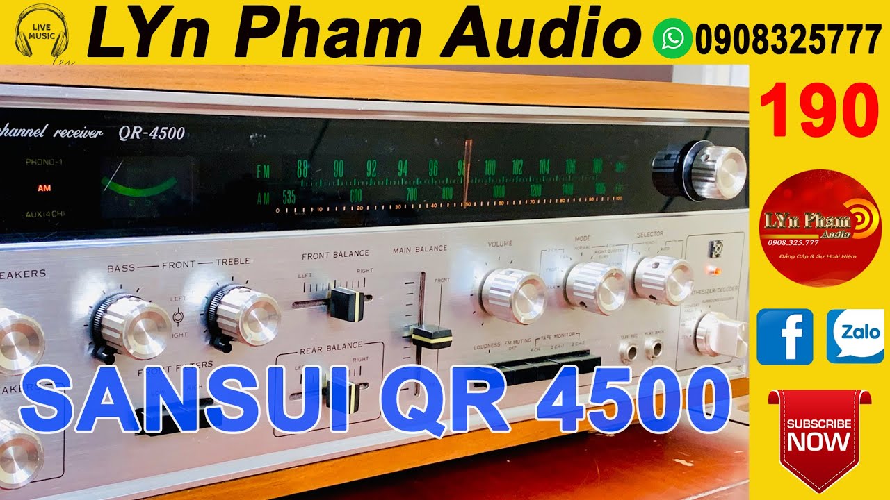 Amply Sansui QR 4500 nguyên bản đẹp xuất sắc | LYN PHAM AUDIO