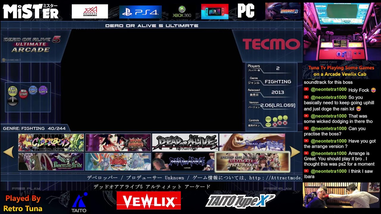 Tuna TV Playing Some Games on a Arcade Vewlix Cab