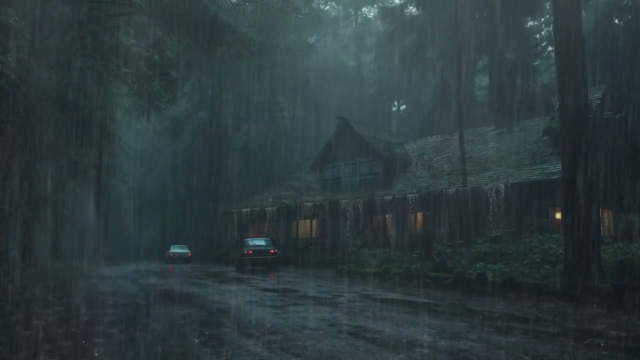 Deep Sleep in 5 Minutes with Heavy Rain in the Forest | Calm Natural Sounds for Relaxation