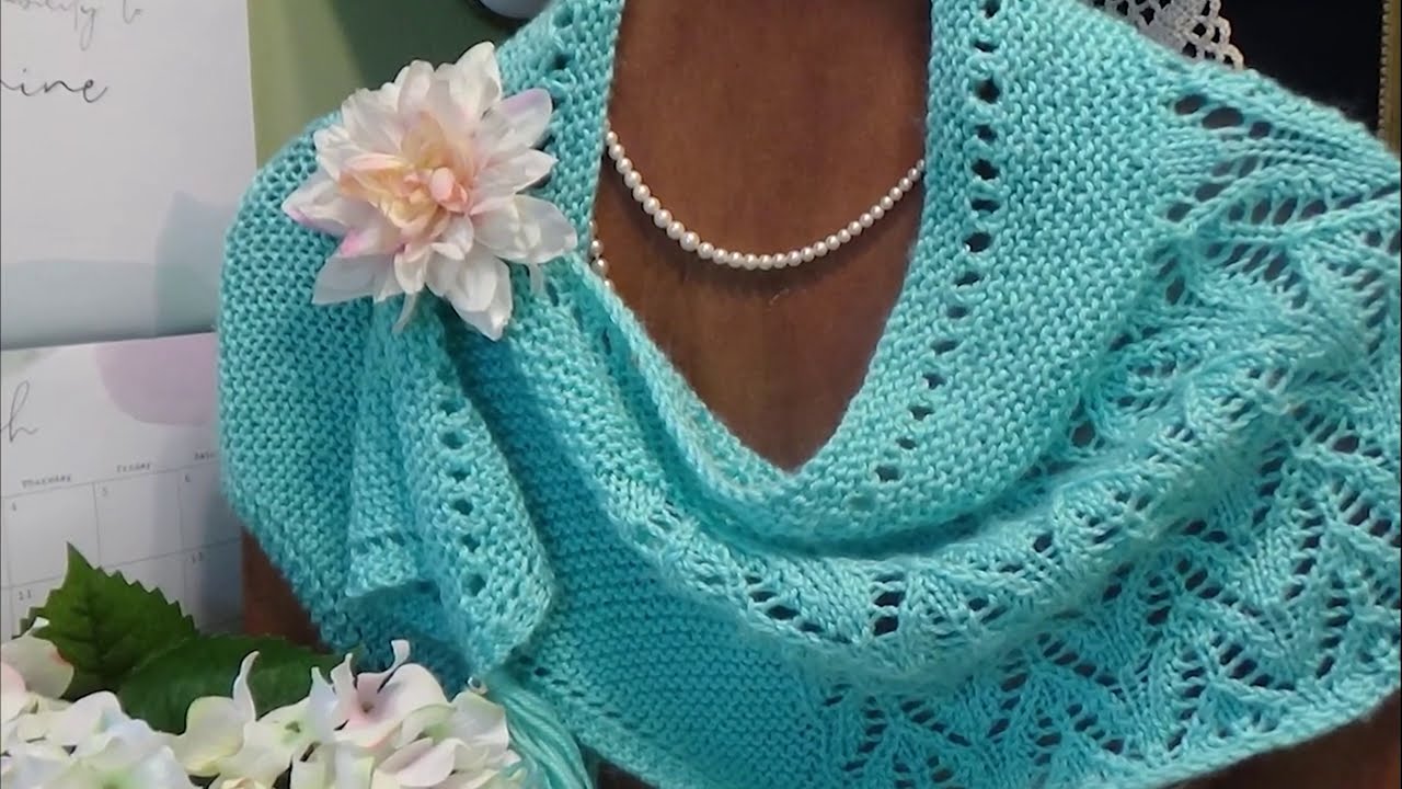 J's  Knit - It's The Now or Never Lace Shawl.  EP. 160.  #howtoknitlace #knitting #diystitch