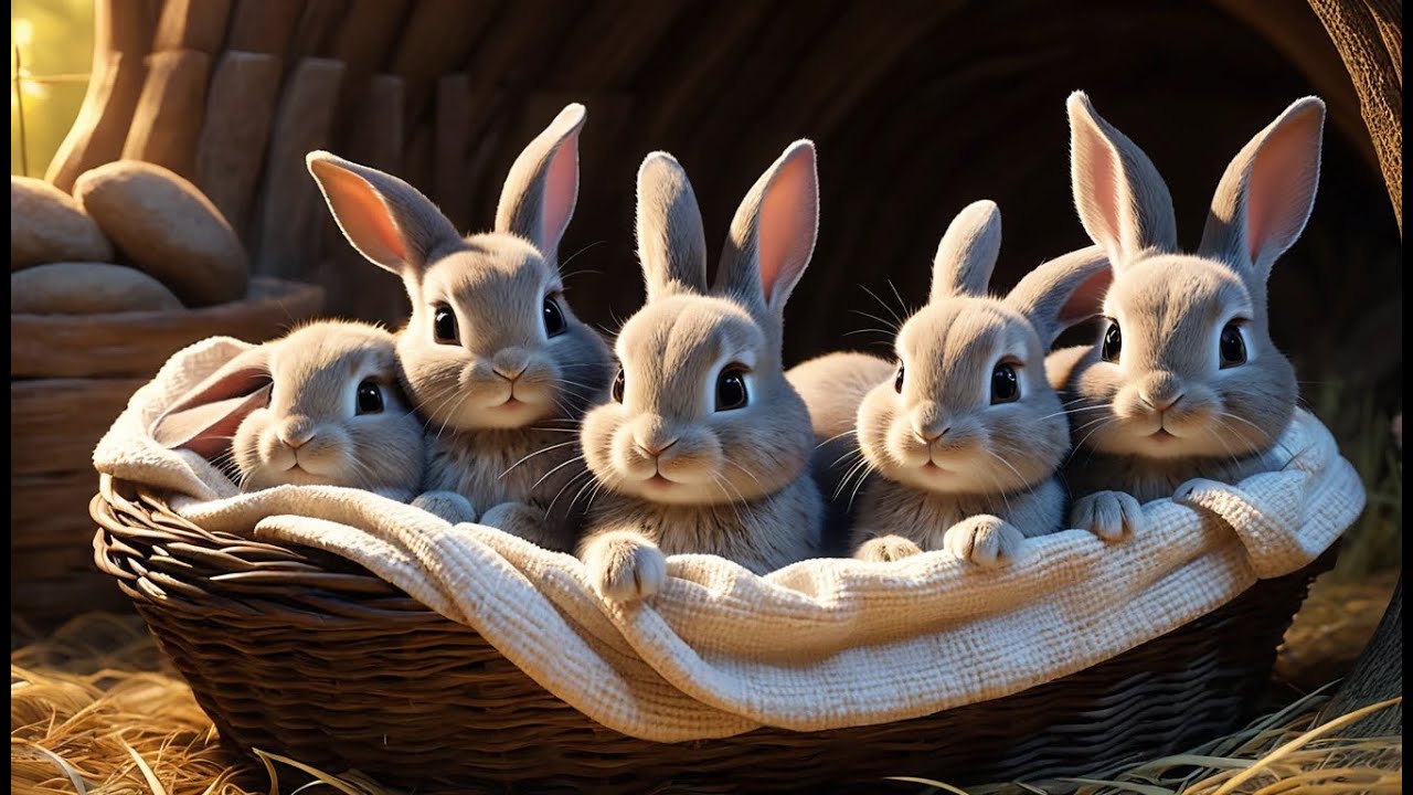 Five Little Bunnies Jumping on the Ground | Fun Bunny Counting Song | Hop, Count & Sing Rhyme