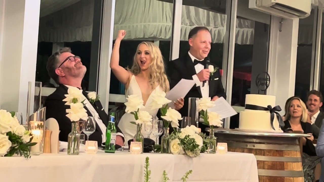 Laura and Luke wedding 2025 - bride and bridegroom joint speech