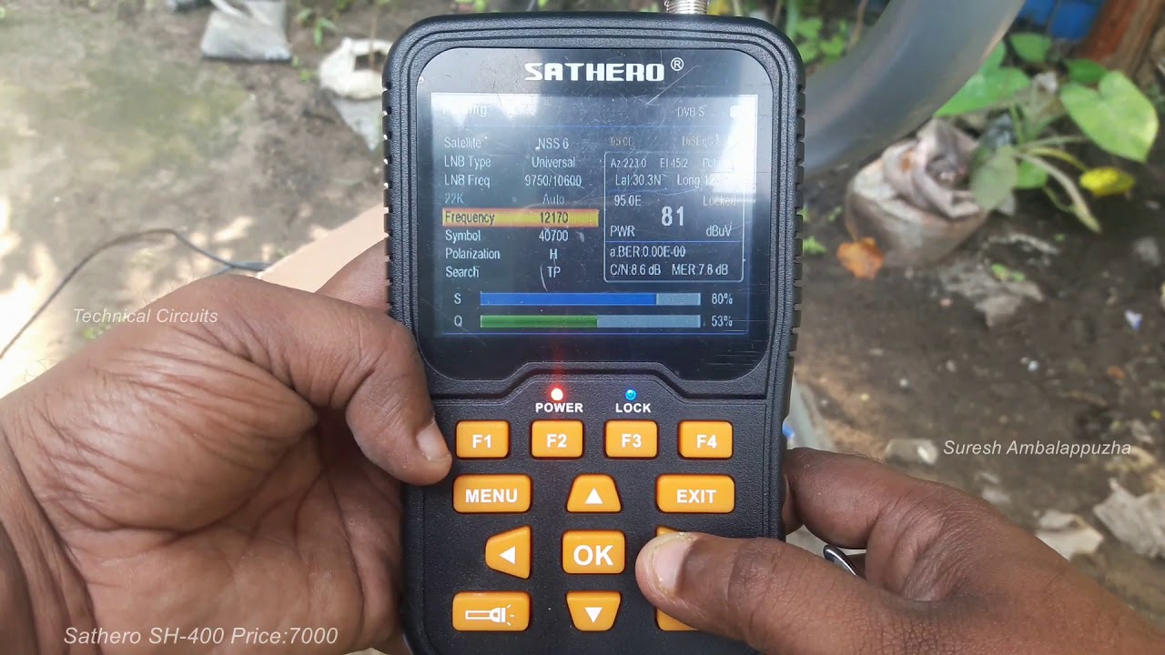 Nss6 95E satellite tracking with sathero sh400