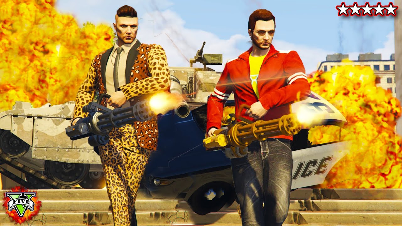 5 STAR DESTRUCTION & POLICE GETAWAY GTA 5 Online - 5 STAR POLICE CHASE ON GTA5 (GTA 5 Online)