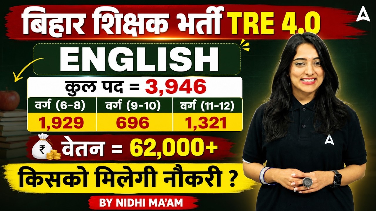 Bihar TRE 4.0 Notification | Bihar TRE 4.0 English Vacancy 2026 | Bihar TRE 4.0 Eligibility & Salary