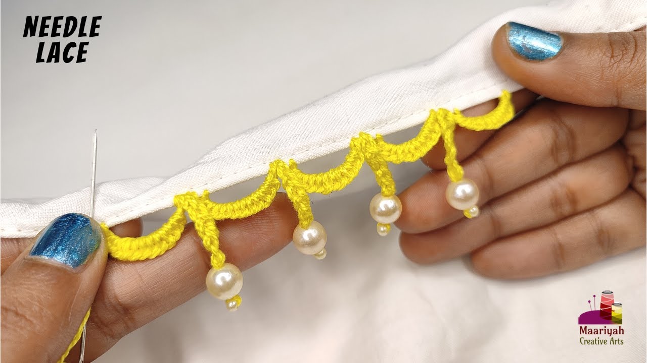 Needle Lace | Randa Hand Embroidery | Beautiful | सुई धागे की लेस | Sui Dhage Ki Lace Banaye - 703