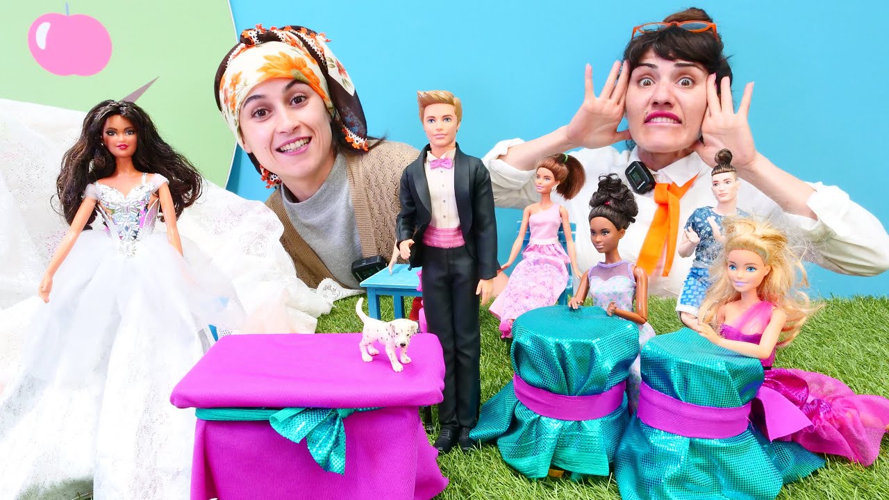 Çocuk videoları. Reyhan Abla ve Ümit otelde düğün organizasyonu yapıyor. Barbie oyunları