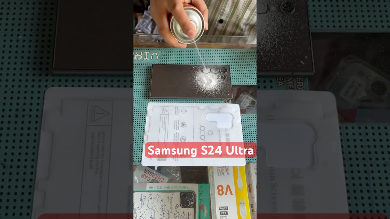 Samsung Galaxy S24 Ultra Black Titanium Back Glass Scratch Protection Membrane Protector ￼