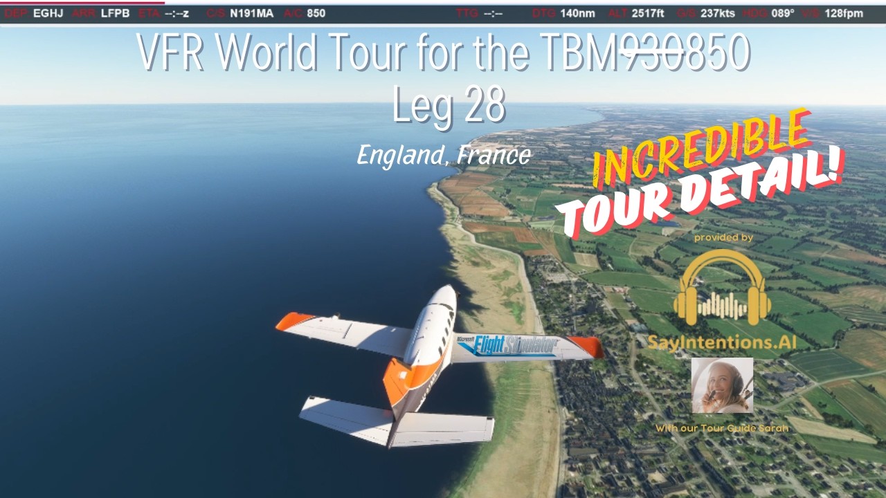 EXPLORING THE D-DAY AREA OF NORTHERN FRANCE EGHJ-LFPB | MSFS VFR WORLD TOUR - EP 28