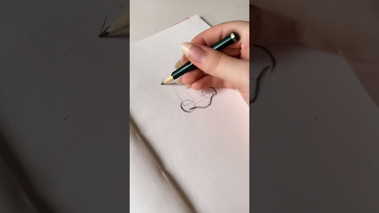 Como desenhar um nariz de frente #arte #artista #tutorial