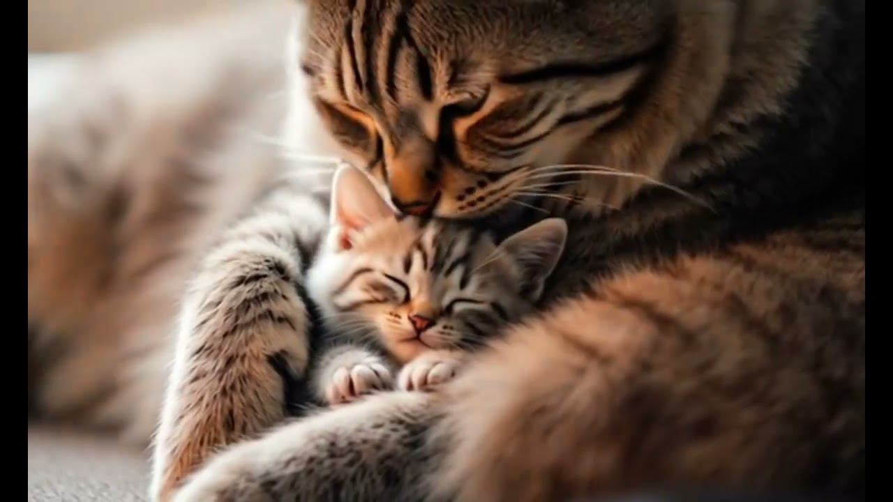 Mother and baby cats created using artificial intelligence