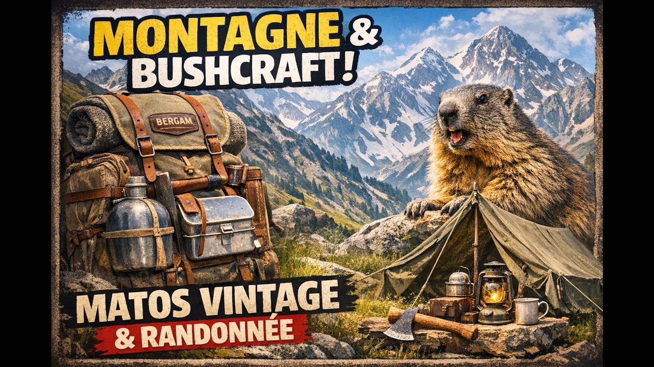 Montagne / Marmotte / Matos Vintage / Sac Bergam / Randonnée / Bushcraft / Tente Militaire