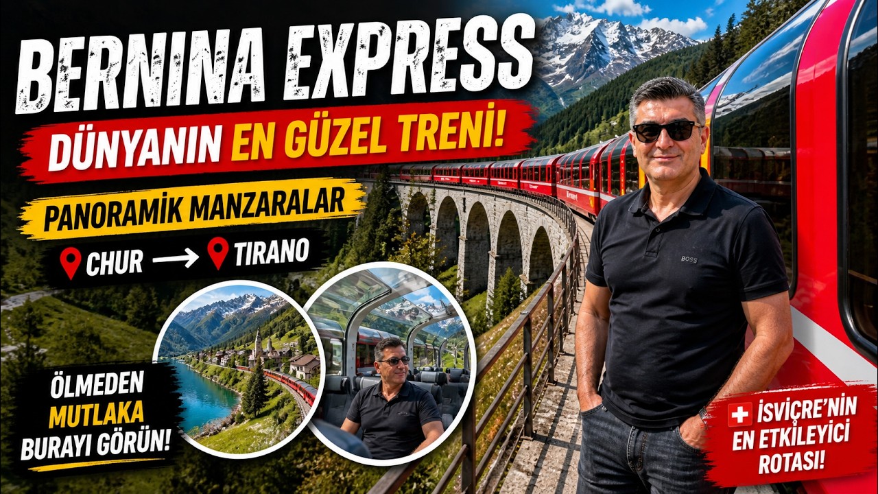 Bernina Express - Dünyanın en güzel Treninin panoramik manzaraları, CHUR- TIRANO