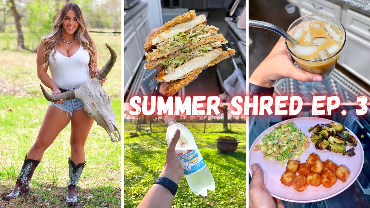 What I Eat in a Day for Weight Loss + At Home Workout | Summer Shred Ep. 3