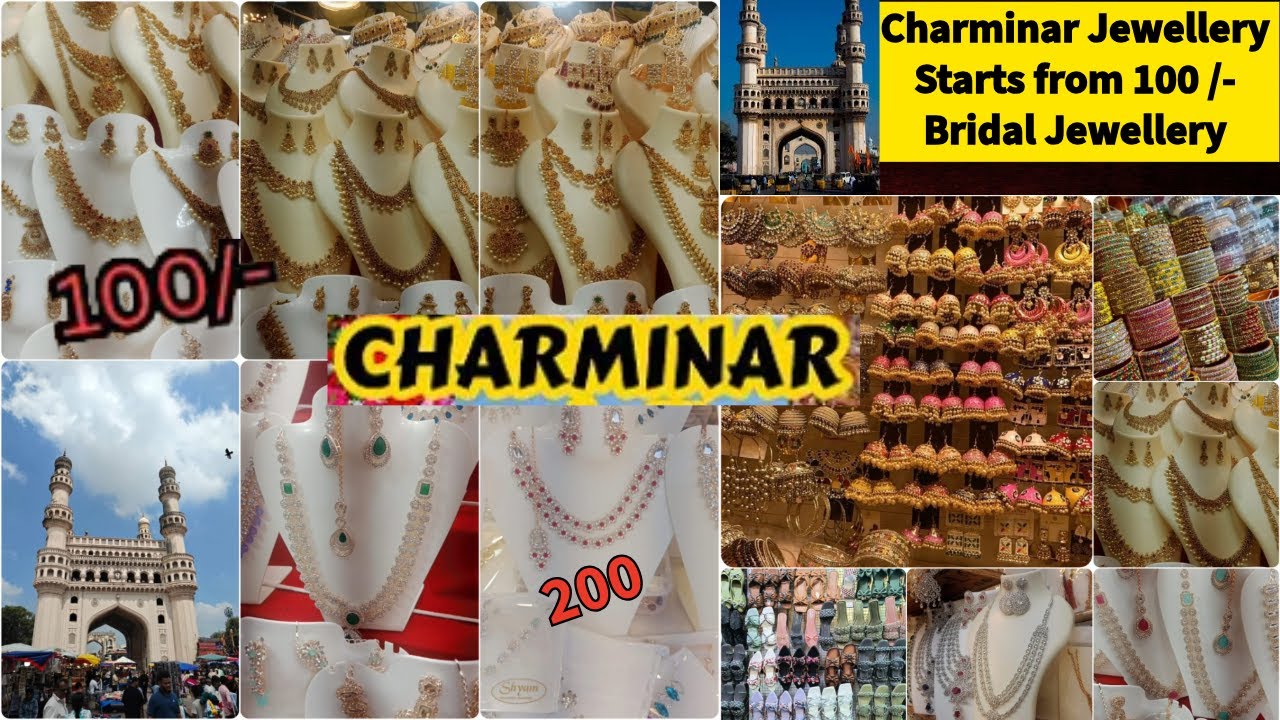 CHARMINAR STREET SHOPPING || street shopping || Telugu Vlogs || Jewellerystarts from 100 /-