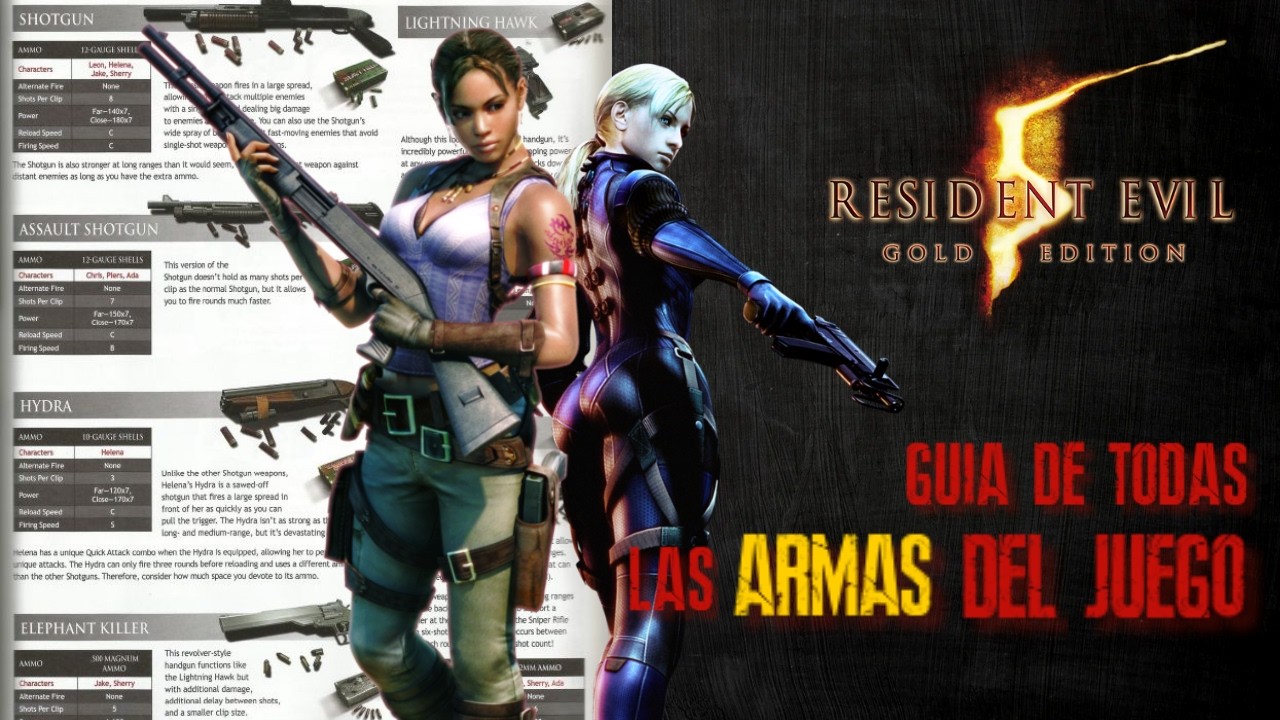 TODAS las ARMAS de Resident Evil 5 | Guía Completa