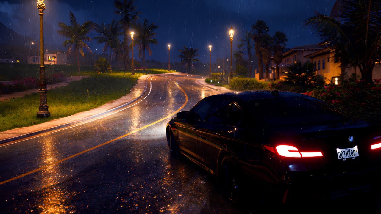 BMW M5 CS Relaxing Night Drive | City Lights & Silence | 4K Ultra HD | No Commentary | ForzaHorizon5