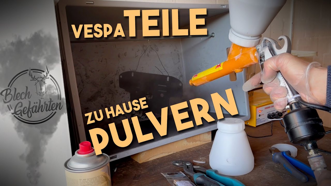 Zu Hause Pulvern | Ich pulver meine Vespateile | DIY Pulverbeschichten