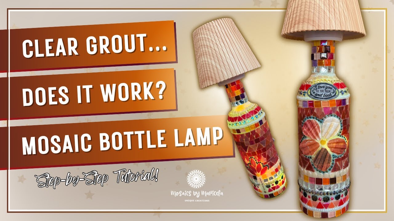 YOU WON'T BELIEVE THIS TRANSFORMATION! | Easy Mosaic Bottle Lamp DIY