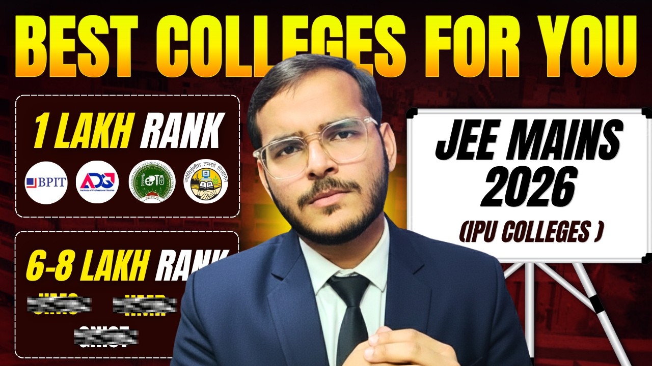 More then 1 lakh rank in JEE 2026 | Best college options | IPU BTECH