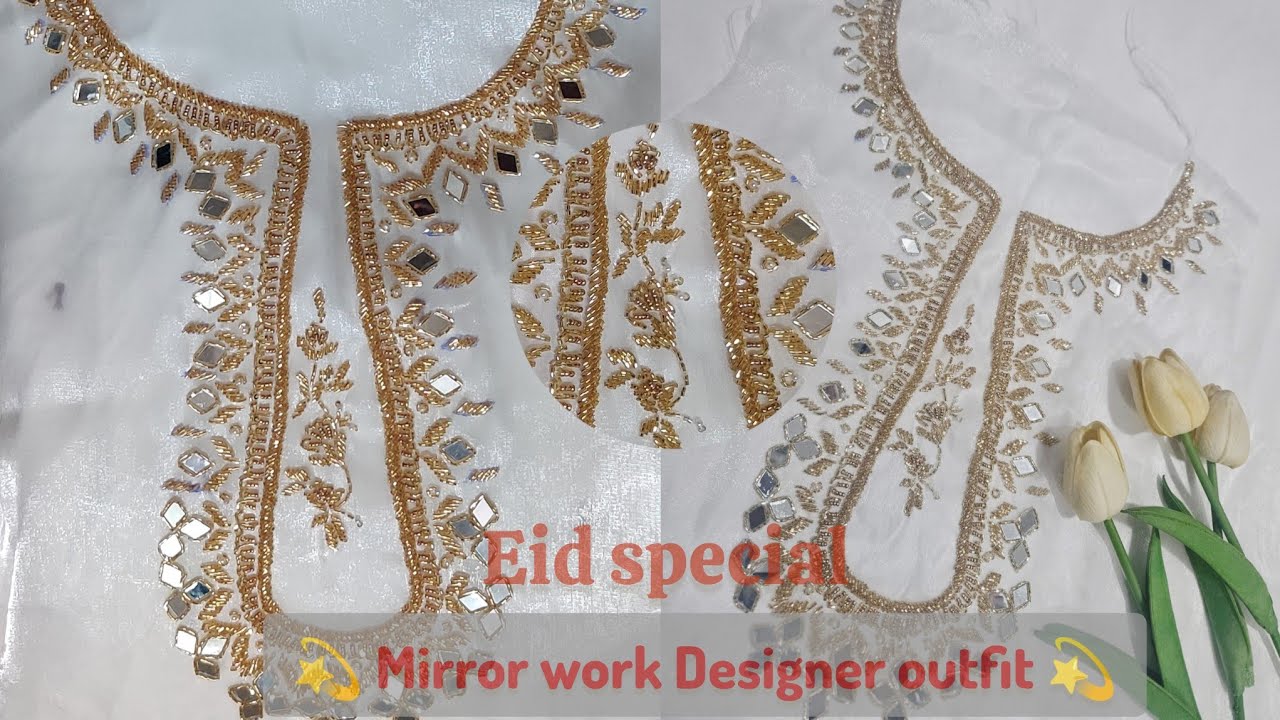 💕Eid Special 💫 Designer Mirror work outfit 🕊️ with heavy handwork 🥀
