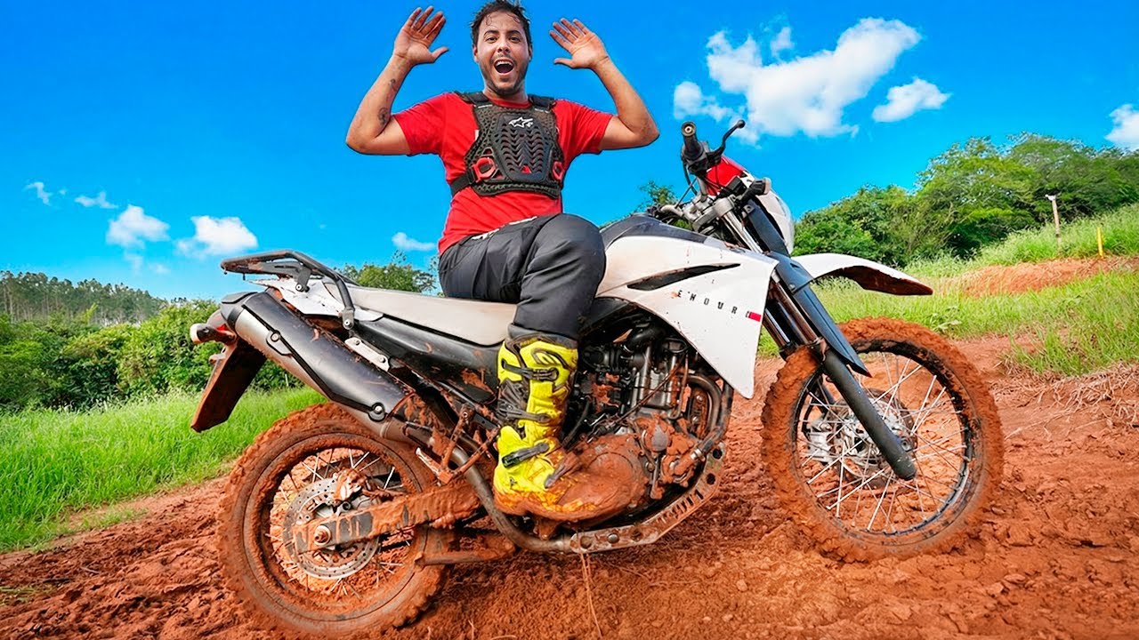 COLOQUEI PNEU DE TRILHA NA MINHA XT660 !