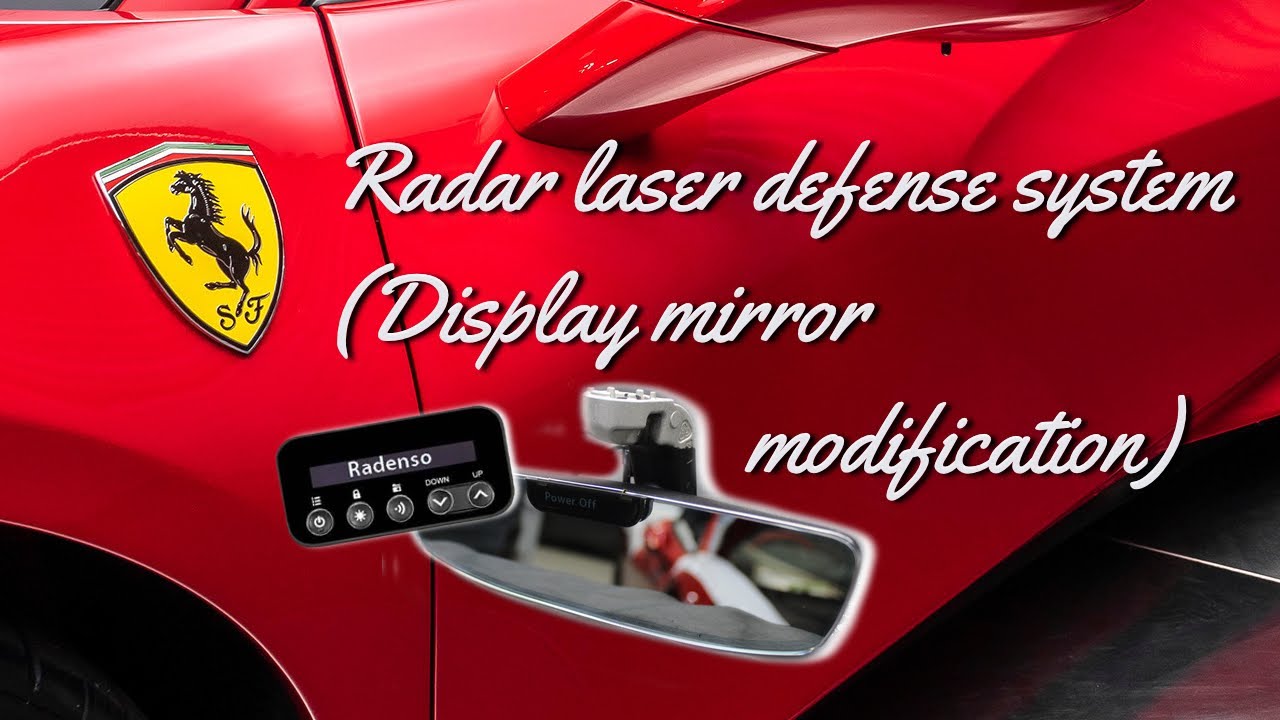 2022 Ferrari F8 video 6 - Radar laser defense system (Display custom mirror modification)