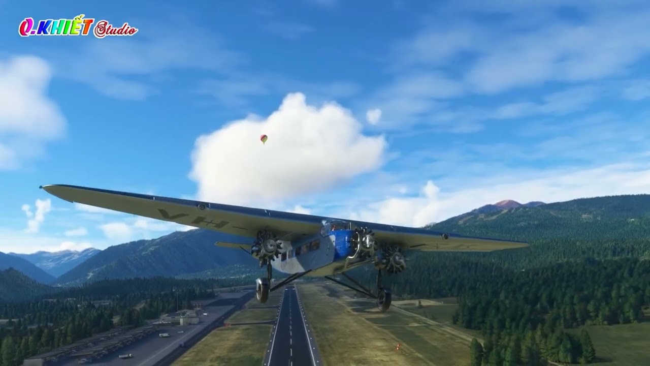 Ford 4 AT Trimotor Full clip  Engine start   take off Fly  Land