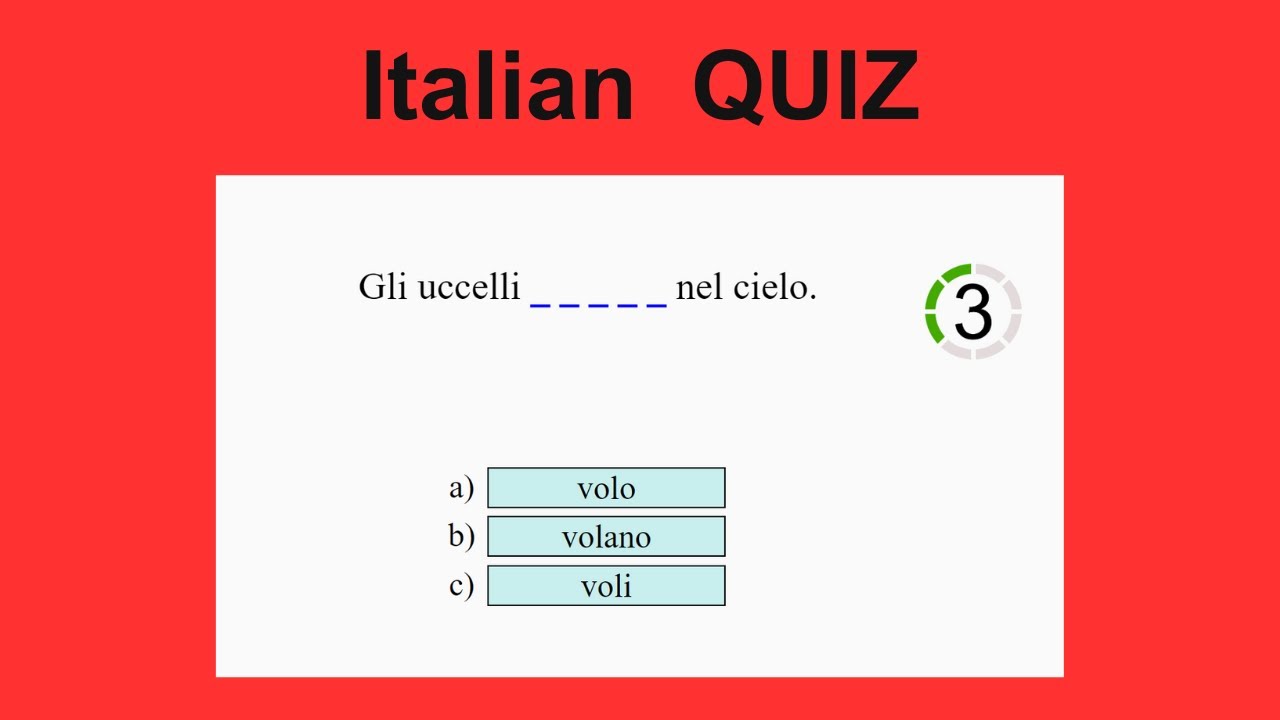 Italian Grammar Quiz।90+ Italian Grammar Questions। Italian Grammar Test
