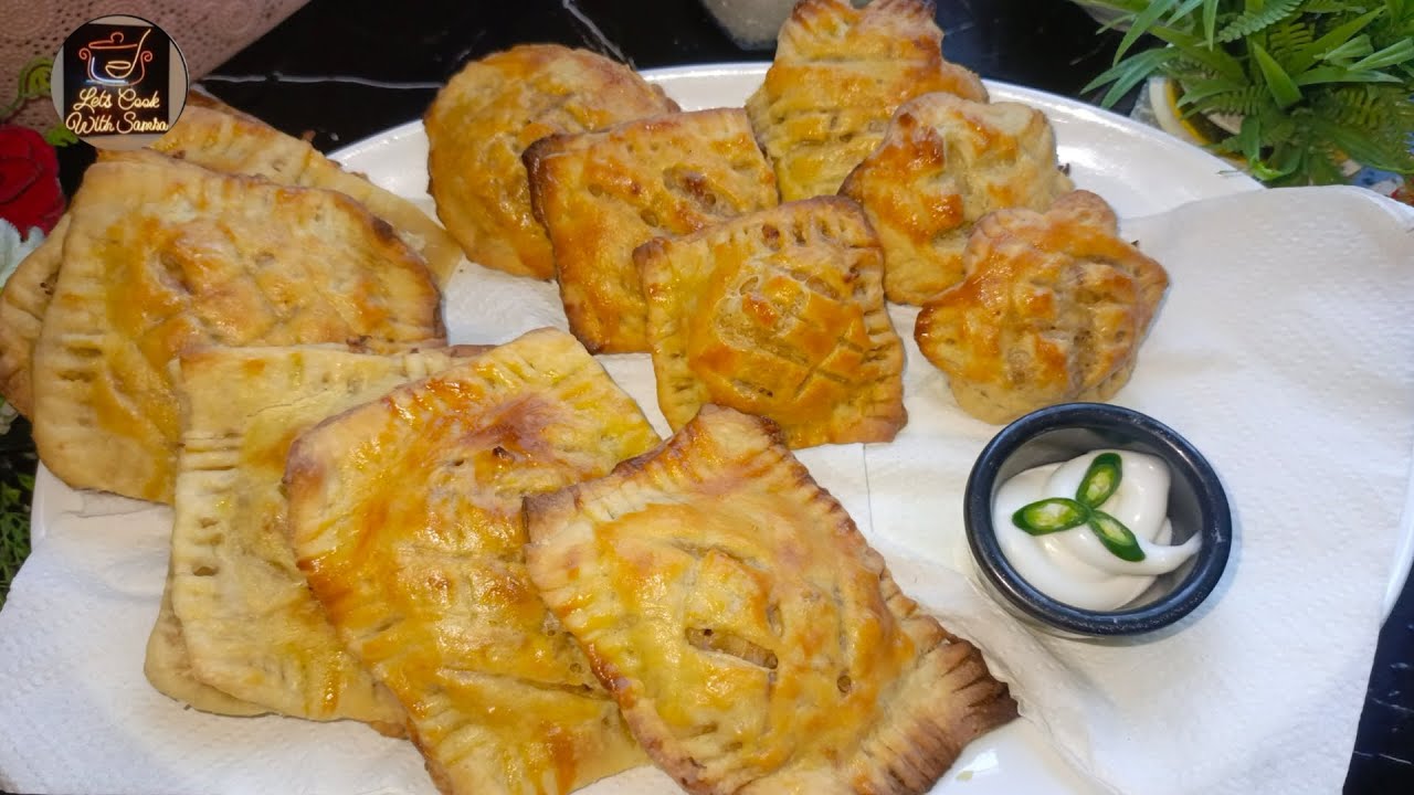 Chicken Patties Recipe With Homemade Dough - Chicken Puff Pastry Recipe by Let's Cook With Samra