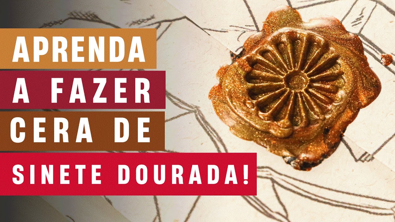 Aprenda a fazer cera de sinete DOURADA/Selo de carta medieval FÁCIL e BARATO! - Dá pra fazer!
