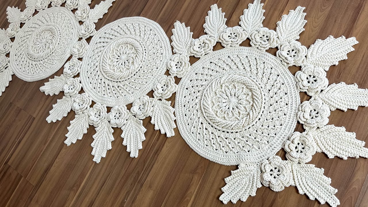 Trilho de mesa de crochê mandala passo a passo caminho de mesa de crochê