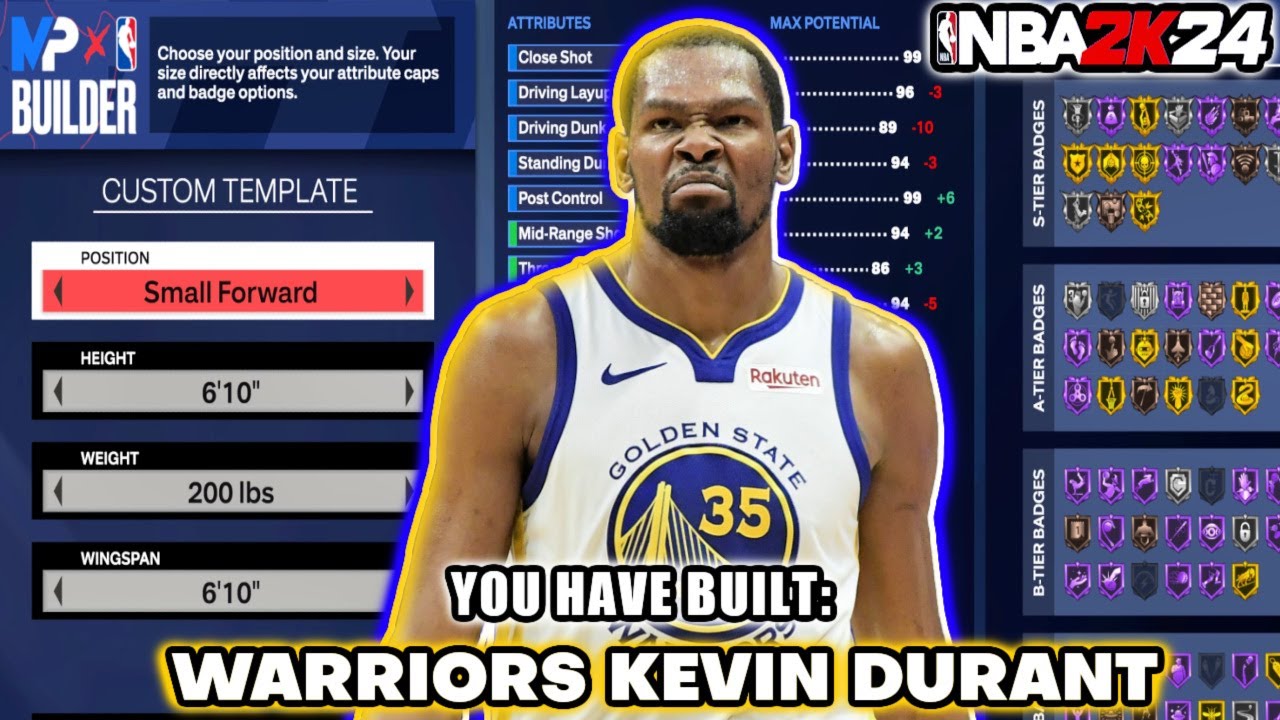 Best *WARRIORS* Kevin Durant build in NBA 2K24