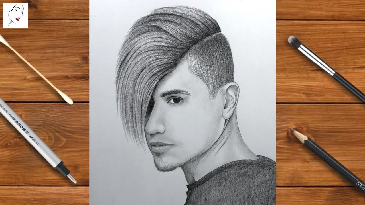 How to draw a boy sketch step by step | Pencil Sketch Drawing | Handsome Boy | The Crazy sketcher