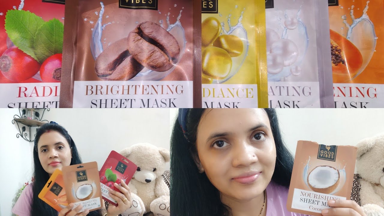 Instant Glow New Good Vibes Face Sheet Mask for Whitening, Pigmentation and Dark Spots