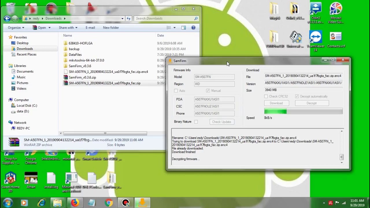 How to Decrypt ENC4 File using Samfirm ( Samsung Encrypted firmware )
