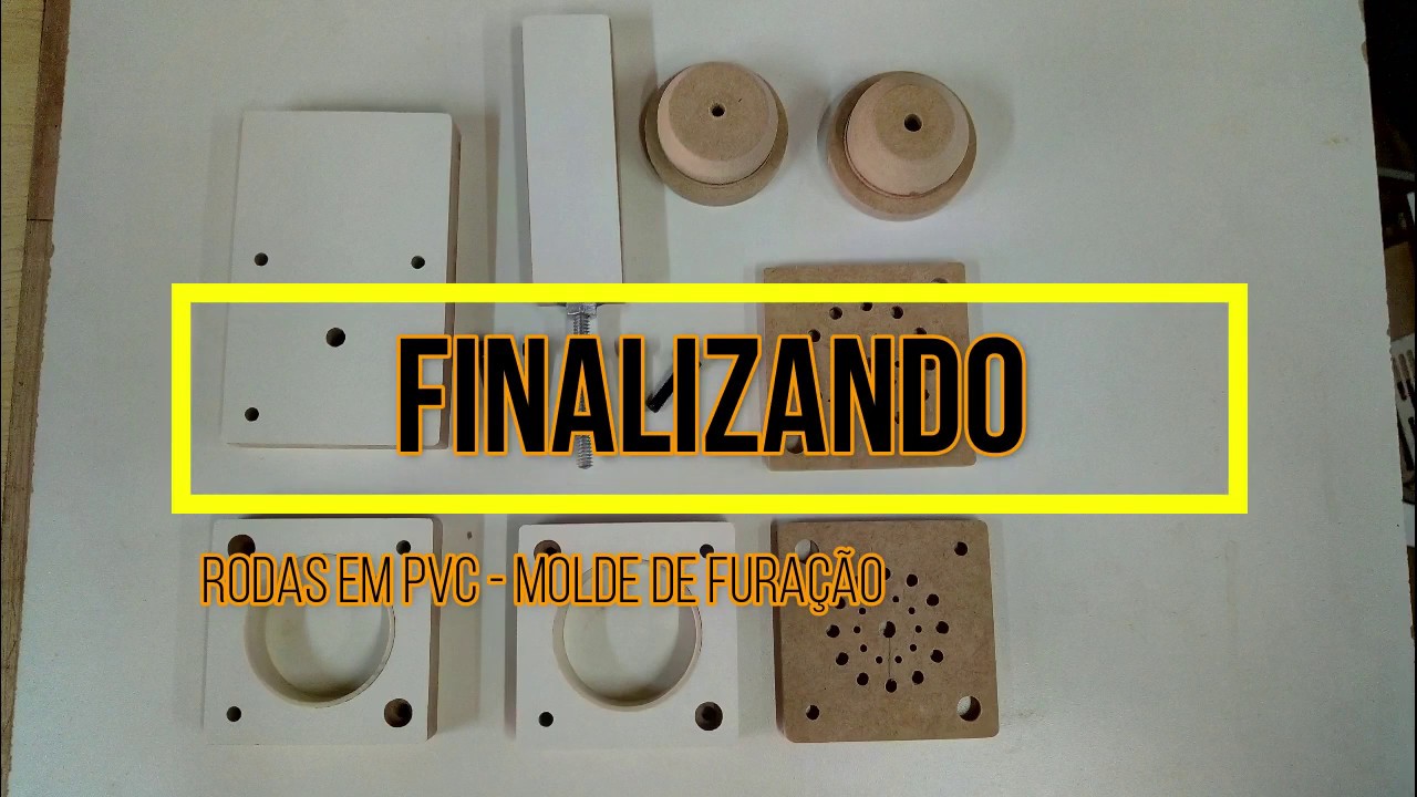 Finalizando Rodas em PVC - Molde de furação Parte 4