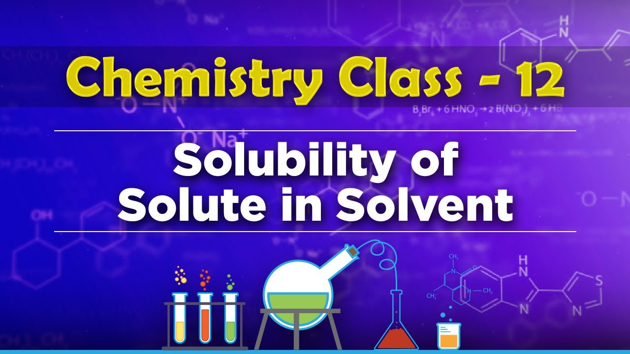 Solubility of Solute in Solvent - Solution and Colligative Properties - Chemistry Class 12