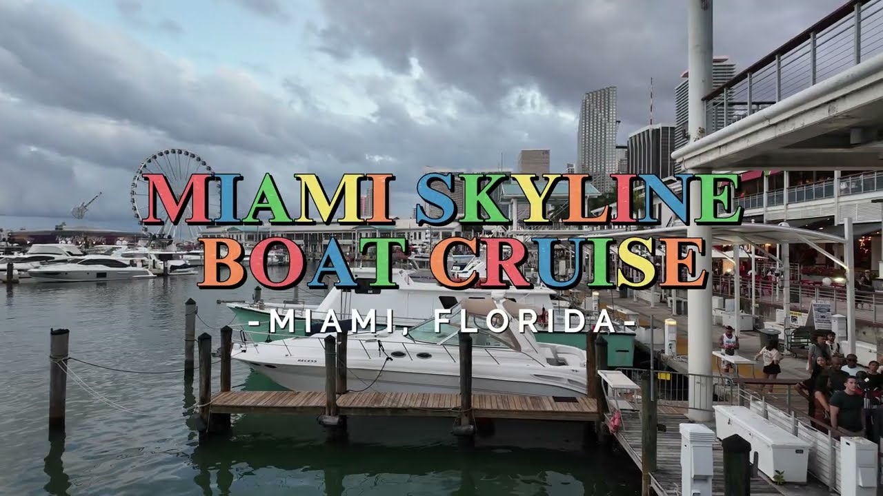 INCREDIBLE MIAMI SKYLINE BOAT TOUR/BAYSIDE MARKET | MIAMI, FLORIDA |4K|