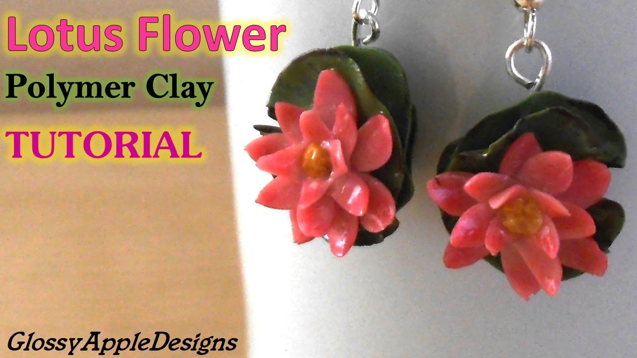 Lotus Flower Earrings/Charms - Polymer Clay Tutorial || Maive Ferrando