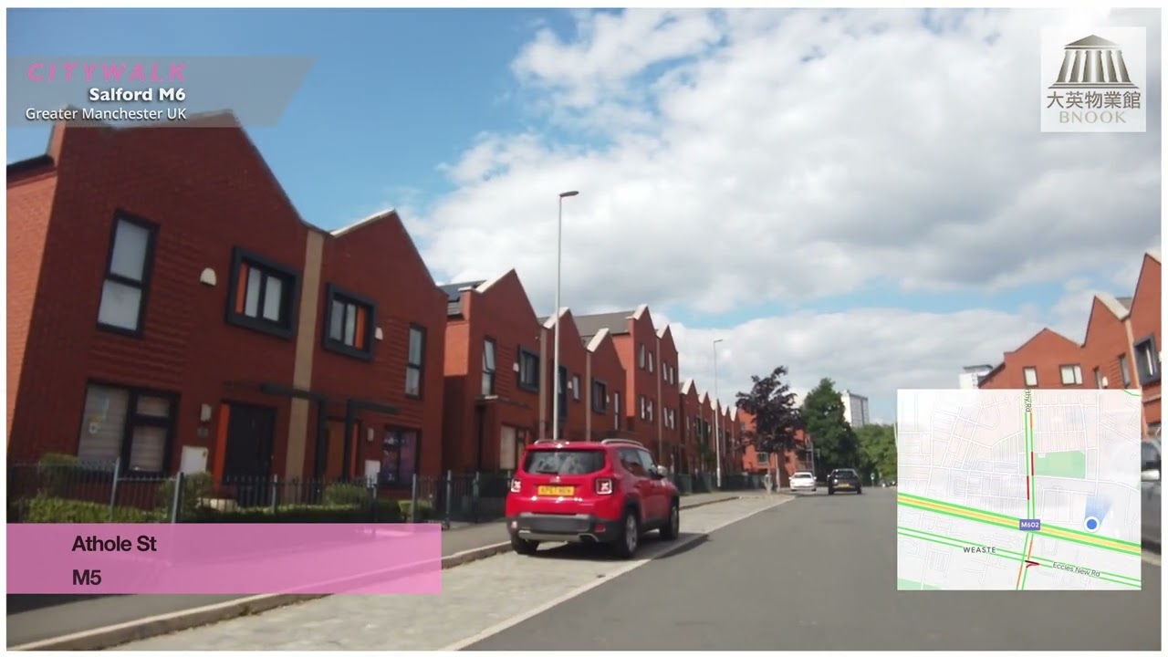 【City Walk】Walking Tour 🇬🇧 Salford, Manchester, M6 [Summer 2022]