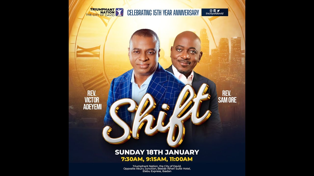 SHIFT SUNDAY || SECOND SERVICE || REV VICTOR ADEYEMI || 18-01-2026  @VictorAdeyemi