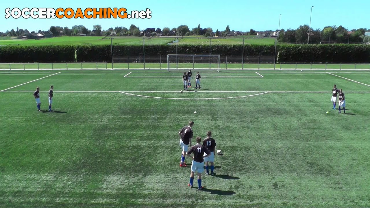 Passing drill with 1-2 combination