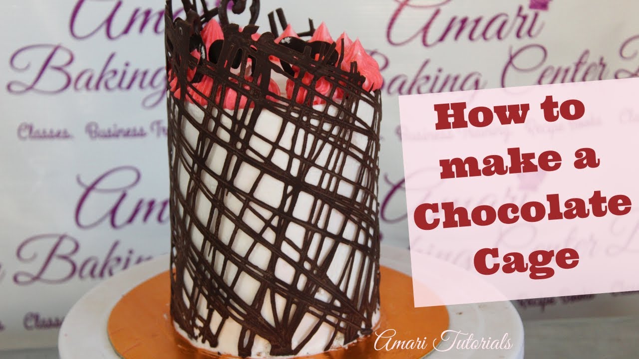 How to make a Chocolate Cage for a tall cake | Tall Cake Decoration Tutorial