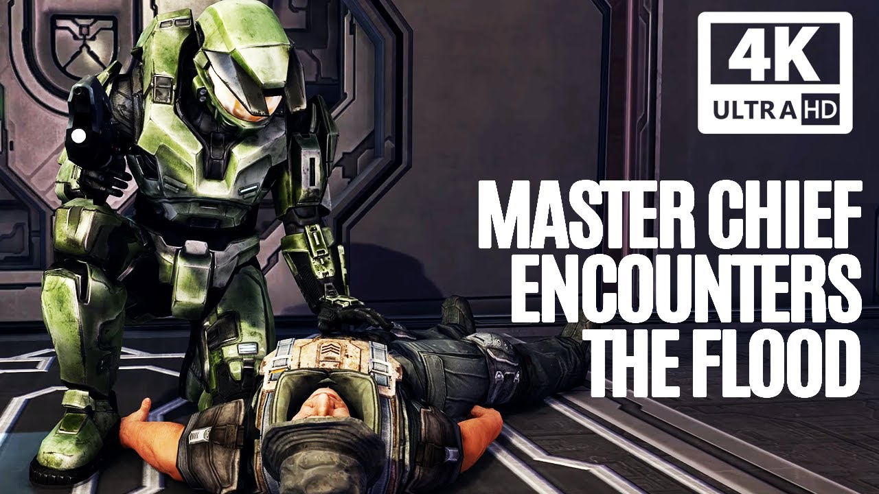 When Master Chief First Encountered The Flood (Halo CE PC) 4K 60FPS UltraHD