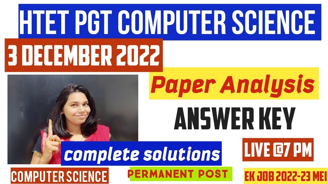 HTET PGT COMPUTER SCIENCE ANSWER KEY 2022 || PAPER ANALYSIS