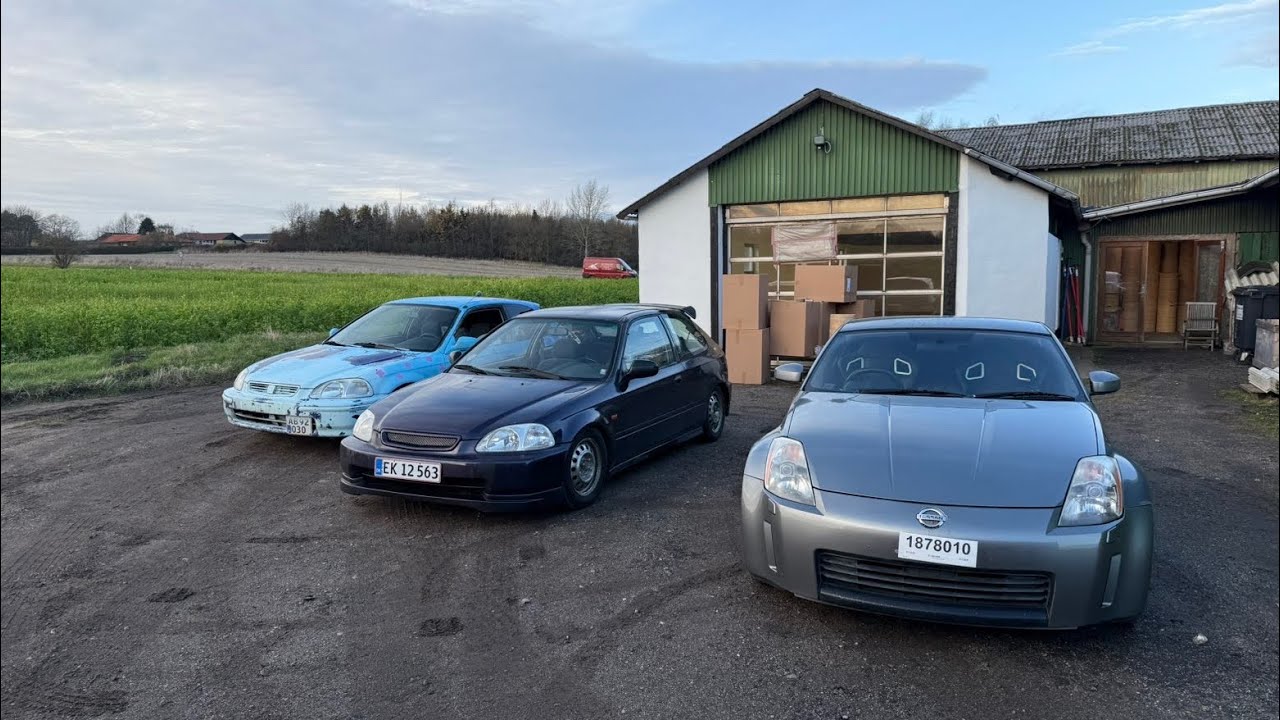 Nissan 350z + 2x Honda civic - Mission værksted 
