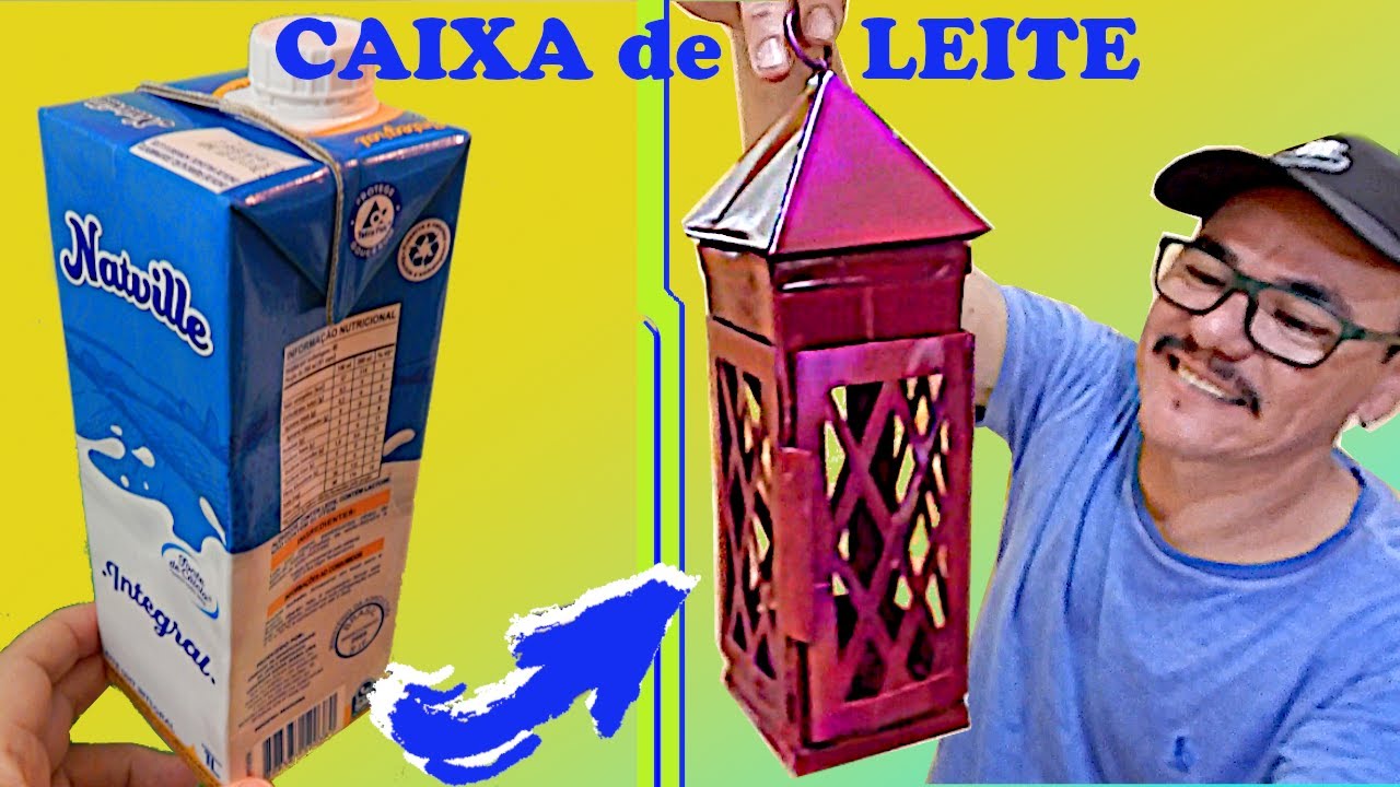 ARTE CAIXAS de LEITE em Lanterna decorativa #caixadeleite #artesanato #recicle #arte #diycrafts